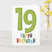 19. Geburtstagskarte Karte (Gelbe Blume)