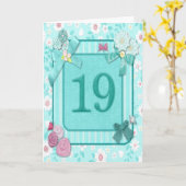 19. Geburtstagskarte mit Blume Karte (Gelbe Blume)