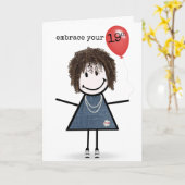 19. Geburtstagsmarine mit Red Balloon Karte (Gelbe Blume)