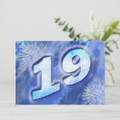 19. Geburtstagsparty Einladung (Stehend Vorderseite)