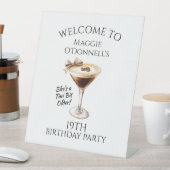 19. Geburtstagsparty Espresso Martini Willkommen Sockelschild (In Situ)