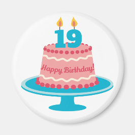 19. Geburtstagstorte Magnet