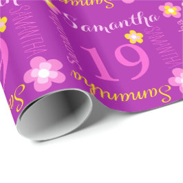 19. Geburtstagsverpackung des Geschenkpapier