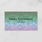 19 Grün-Rosa, abstrakt, Muster, Rosa und Grün Visitenkarte (Vorderseite)
