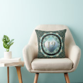 19. Hochzeitstag Acquamarine MedallionText Kissen (Stuhl )