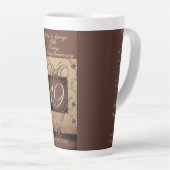 19. Hochzeitstag Bronze & Rose Latte Tasse (Rechte Ecke)