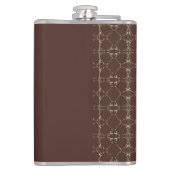 19. Hochzeitstag Dunkle Bronze Flachmann (Rückseite)