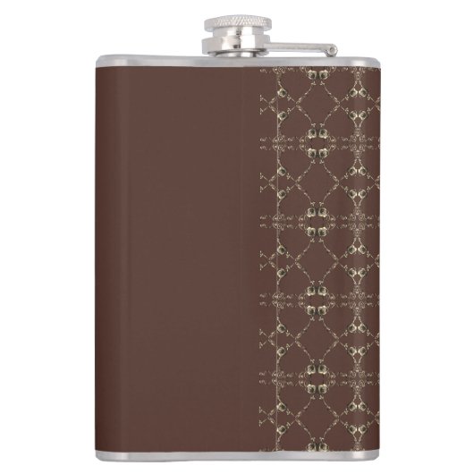 19. Hochzeitstag Dunkle Bronze  Flachmann (Rückseite)