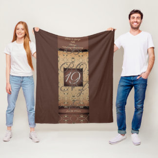19. Hochzeitstag Dunkle Bronze Fleece Blanke
