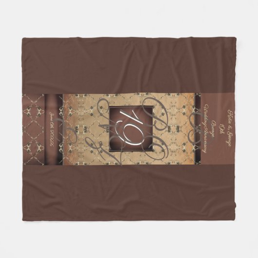 19. Hochzeitstag Dunkle Bronze Fleece Blanke (Vorderseite (Horizontal))