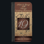 19. Hochzeitstag Dunkle Bronze iPhone 8/7 Geldbeutel-Hülle<br><div class="desc">Dieses Design besteht aus meiner Rose Herzgrafik zusammen mit Ihrem Jubiläumsjahr und "Bronze" in kalligrafischem Schriftart als Gestaltungselement. Ich kann Ihnen bei jedem neuen Design oder jeder Anpassung,  die Sie wünschen,  helfen,  einfach mich und ich komme gleich zurück!</div>