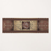 19. Hochzeitstag Dunkle Bronze Monogramm Yogamatte (Vorderseite (Horizontal))