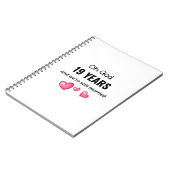 19. Hochzeitstag Funny Gift für ihn oder sie Notizblock (Linke Seite)