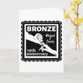 19. Hochzeitstag mit Händen Karte (Gelbe Blume)