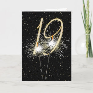 19. Hochzeitstag Sparkler Karte