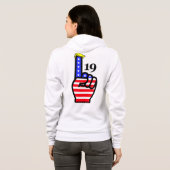 19: Hooded Zipped Sweatshirt (Schwarz voll)