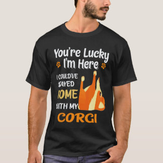 19 Ich hätte mit Corgi zu Hause bleiben können T-Shirt