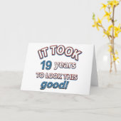 19. Jahr Geburtstagsdesigns Karte (Gelbe Blume)