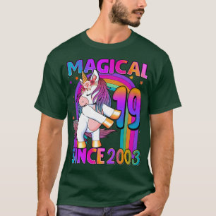 19 Jahre alt Einhorn Flossing 19. Geburtstagsmädch T-Shirt
