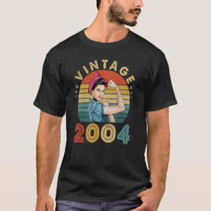 19 Jahre alt Vintag 2004 19. Geburtstag für Frauen T-Shirt