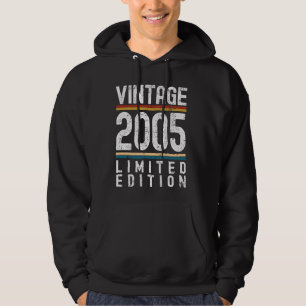 19 Jahre alt Vintag 2005 19. Geburtstagsdekoration Hoodie