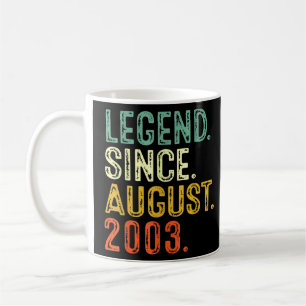 19 Jahre alte Legende Seit August 2003 18. Geburts Kaffeetasse