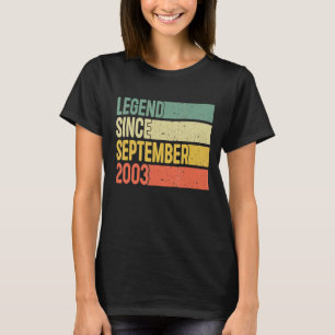 19 Jahre alte Legende seit September 2003 19. Bir T-Shirt