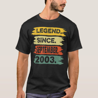 19 Jahre alte Legende Seit September 2003 19. Gebu T-Shirt