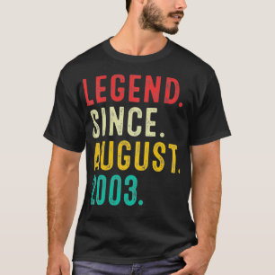 19 Jahre alte Retro Legende seit August 2003 19. B T-Shirt