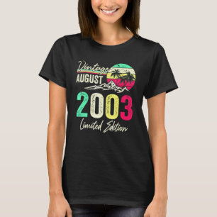 19 Jahre alte Vintage August 2003  19. Geburtstag T-Shirt