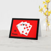 19 Jahre sind ein großer Deal! Jubiläumskarte Karte (Gelbe Blume)