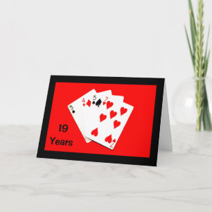 19 Jahre sind eine große Sache! Hochzeitstagskarte Karte