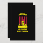 19. Jahrhundert feiert schwarze Freiheit Dankeskarte (Vorne/Hinten)