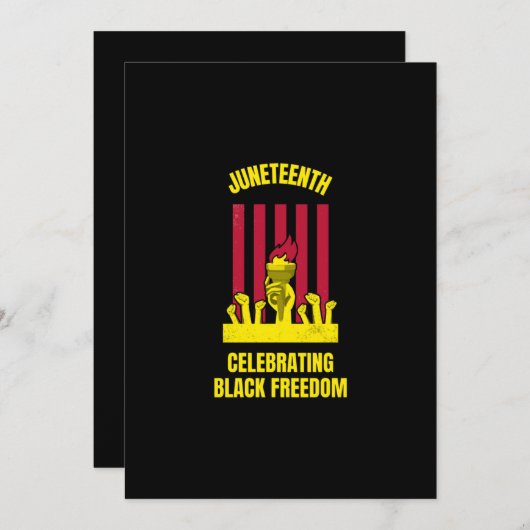 19. Jahrhundert feiert schwarze Freiheit Dankeskarte (Vorne/Hinten)