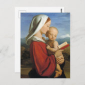 19. Jahrhundert 'Schottische Jungfrau und Kind Postkarte (Vorne/Hinten)