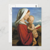 19. Jahrhundert Schottische Jungfrau und Kind Postkarte (Vorne/Hinten)