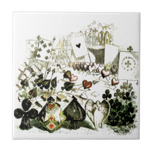 19. Jahrhundert Wonderland-artiger Holzschnitt Fliese