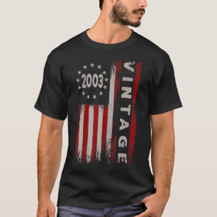 19-jährig  Vintage 2003 Amerikanische Flagge 19. G T-Shirt