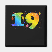 19-jährige Mädchen 19. Geburtstag Magnet (Vorne)