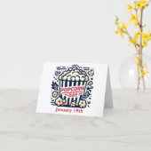 19. Januar - Popcorn-Tag Karte (Gelbe Blume)