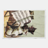 19. Jh. singende Katzen Handtuch (Horizontal)