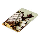 19. Jh. singende Katzen Magnet (Linke Seite)