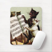 19. Jh. singende Katzen Mousepad (Mit Mouse)