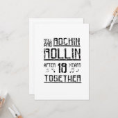 19. Jubiläum - 19 Jahre Paare - Geschenk Karte (Vorderseite/Rückseite Beispiel)