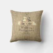 19. Jubiläum Altes Gold-Claddagh-Ringwurst Kissen (Rückseite)