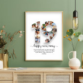 19. Jubiläum Foto Collage Poster