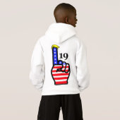 19: Junge Hoodie (Schwarz voll)