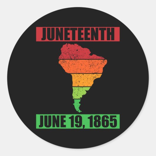 19. Juni 1865 - 1. Juni Runder Aufkleber (Vorderseite)
