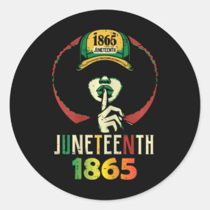 19. Juni 1865 Frauen Schwarzer Afrikaner 19. Wome Runder Aufkleber