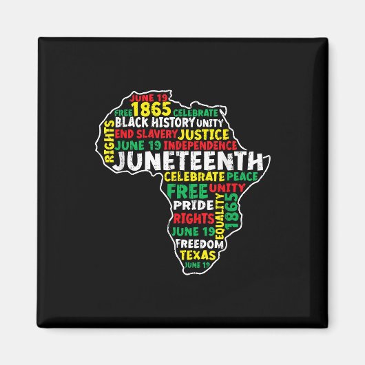 19. Juni 1865 Freedom African Black He Magnet (Vorne)